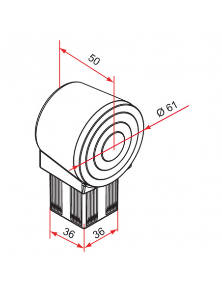 ARRET STOP SANS TUBE - Alubab Portail Portillon Accessoires aluminium